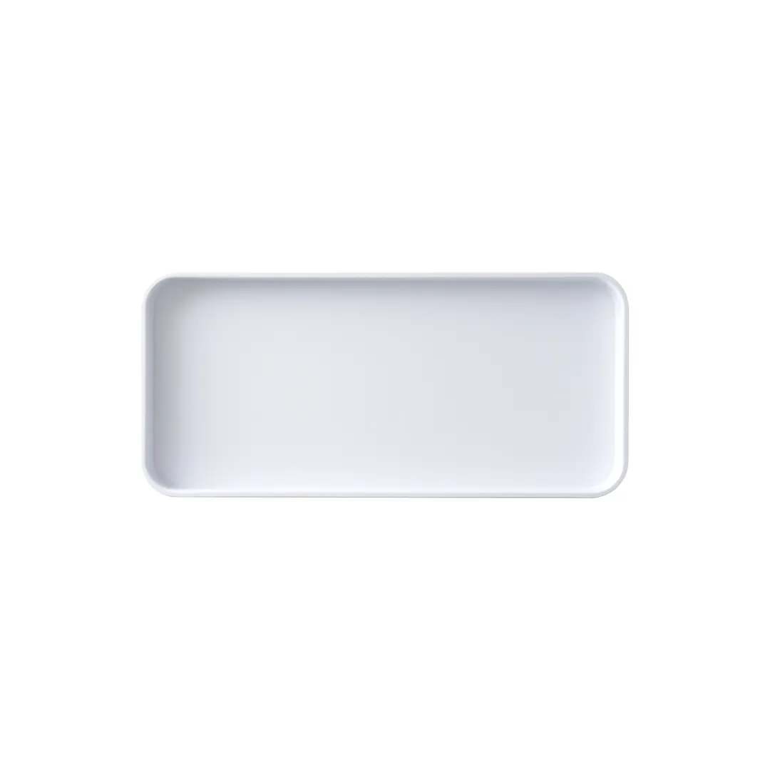 GET MMP-1306W Rectangular Melamine Platter, 13" x 6" x 1" White, Durable Plastic Serving Tray