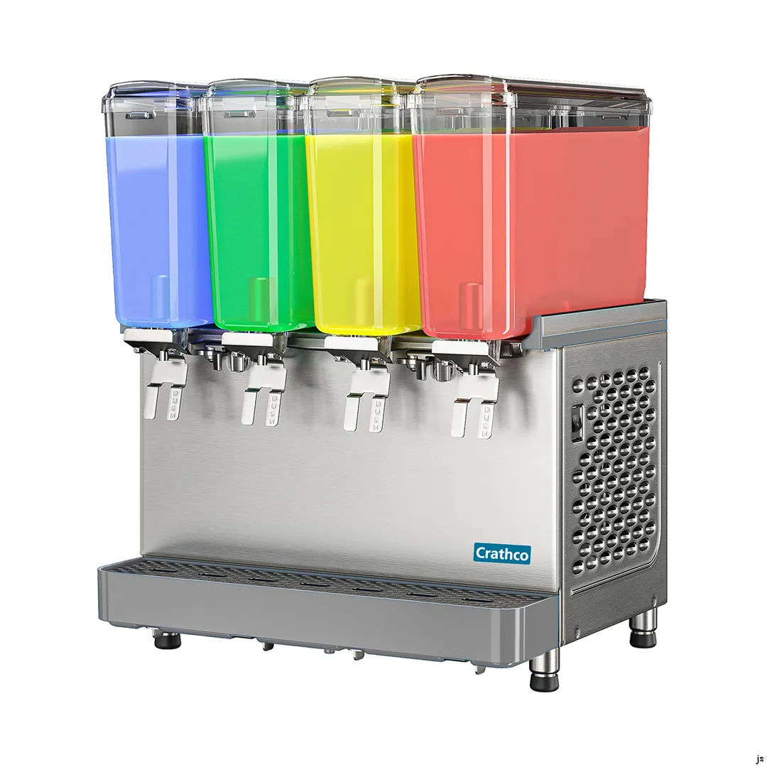 Crathco SR-4E-16 Classic Pro Bubbler  Mini Quad Pre-Mix Cold Beverage Dispenser
