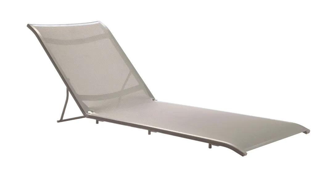 Grosfillex US107289 Replacement Sling for Sunset Chaise, Durable Weather-Resistant Fabric, One-Piece Backrest & Sleigh Textile, Rust & UV Resistant, Microban® Anti-Microbial Treatment, Solid Gray, Easy to Clean