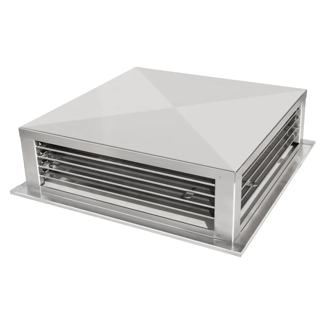 GSW USA DF-16S Drop Down Diffuser, 16" Stainless Steel, 4‑Way Adjustable Blade