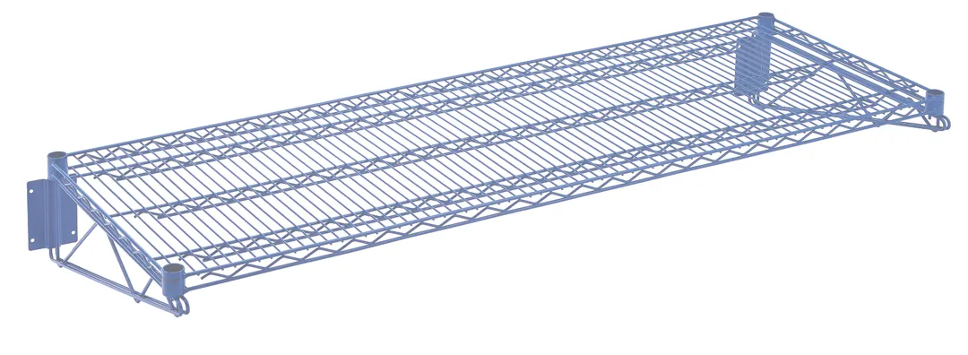 Hubert 45759 CenPro Wall Mount Wire Shelf, 24" x 48", Blue Epoxy Coated, 360 lb. Capacity, NSF