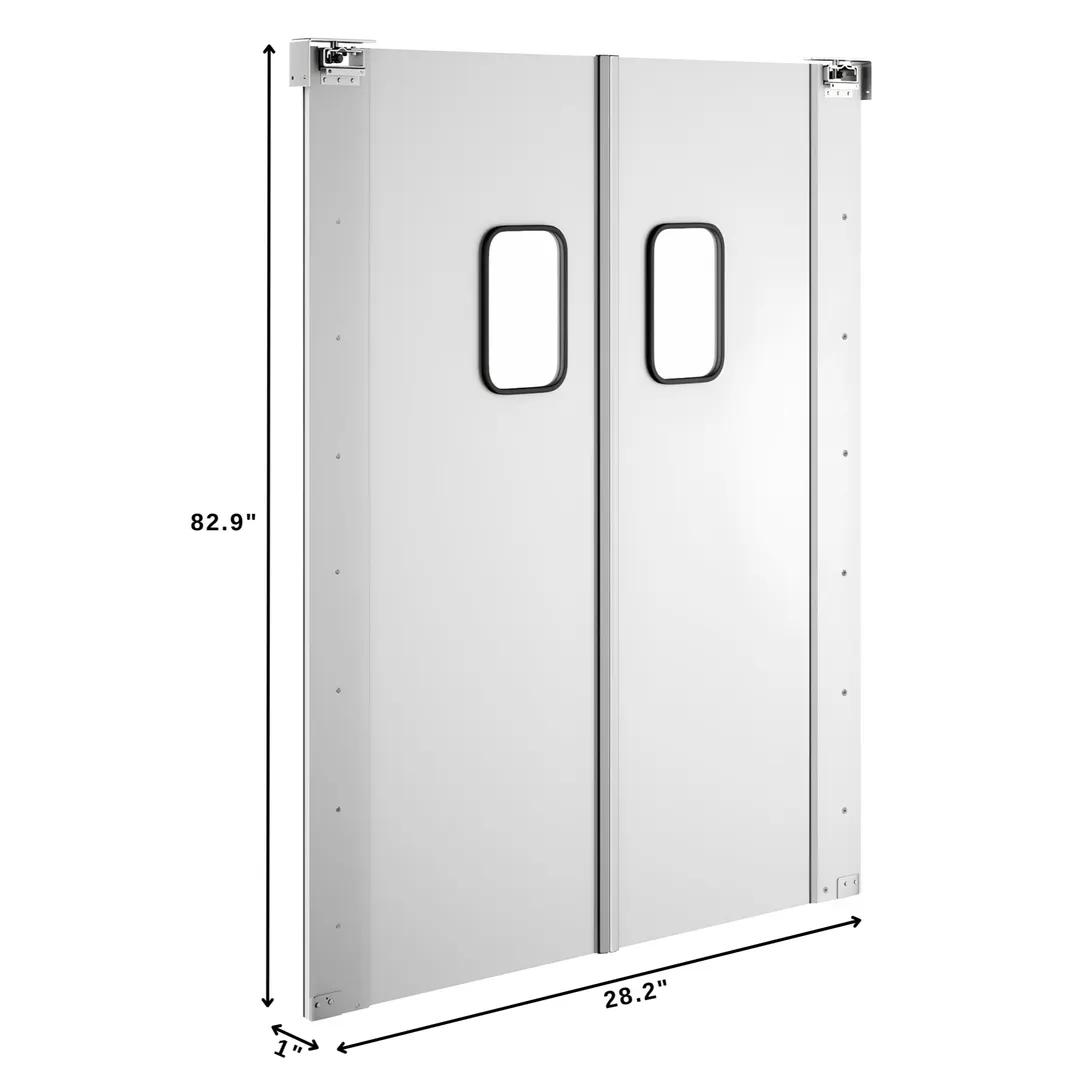Koolmore KM-SWD30X2 - Aluminum Door, 60" W x 84" H, Swing, 9" x 14" Window, Top Hinge