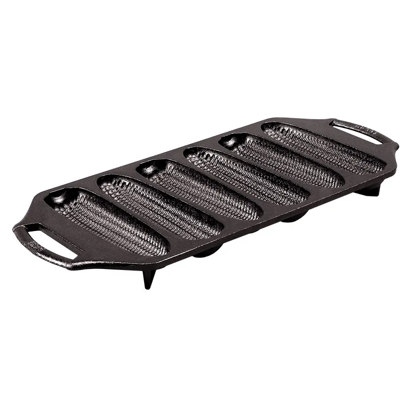 Lodge BW6CRN Cast Iron Corn Stick Pan – 6 Impressions, Handles, Stove‑Top Safe, Made in USA