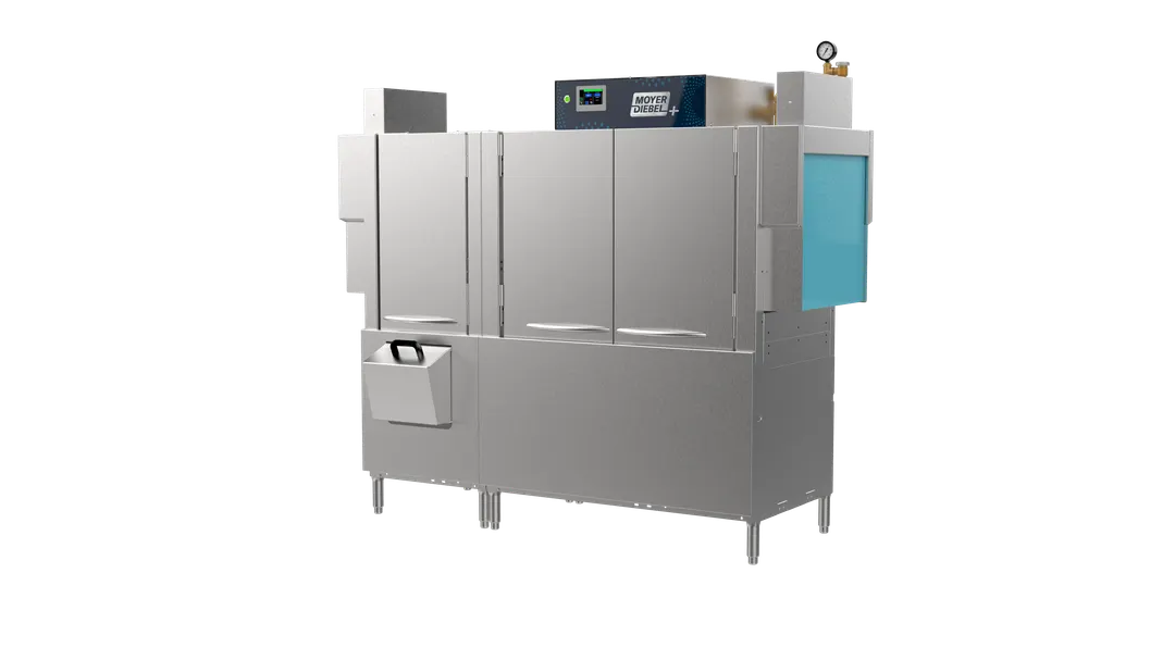 Moyer Diebel MD-66+ 66" Conveyor Type Dishwasher, 2HP Wash / 209 Rack/Hour - 48 Gal/Hour