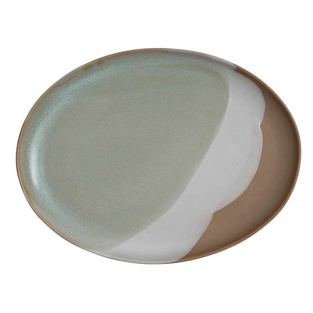 Steelite 6163RG173 Oval Stoneware Platter, 13" x 9.875", Dishwasher Oven Safe to 400°F - 1 Dozen
