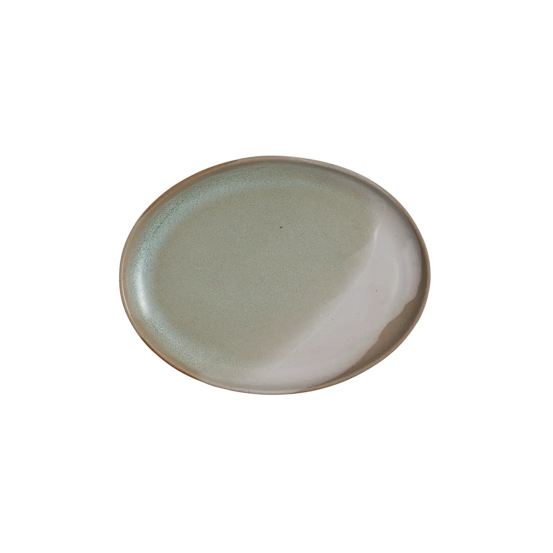 Steelite 6163RG175 - Oval Ceramic Platter 8.125" x 6.25" x 0.75", Forager Nest, Safe 400°F - 1 Dozen