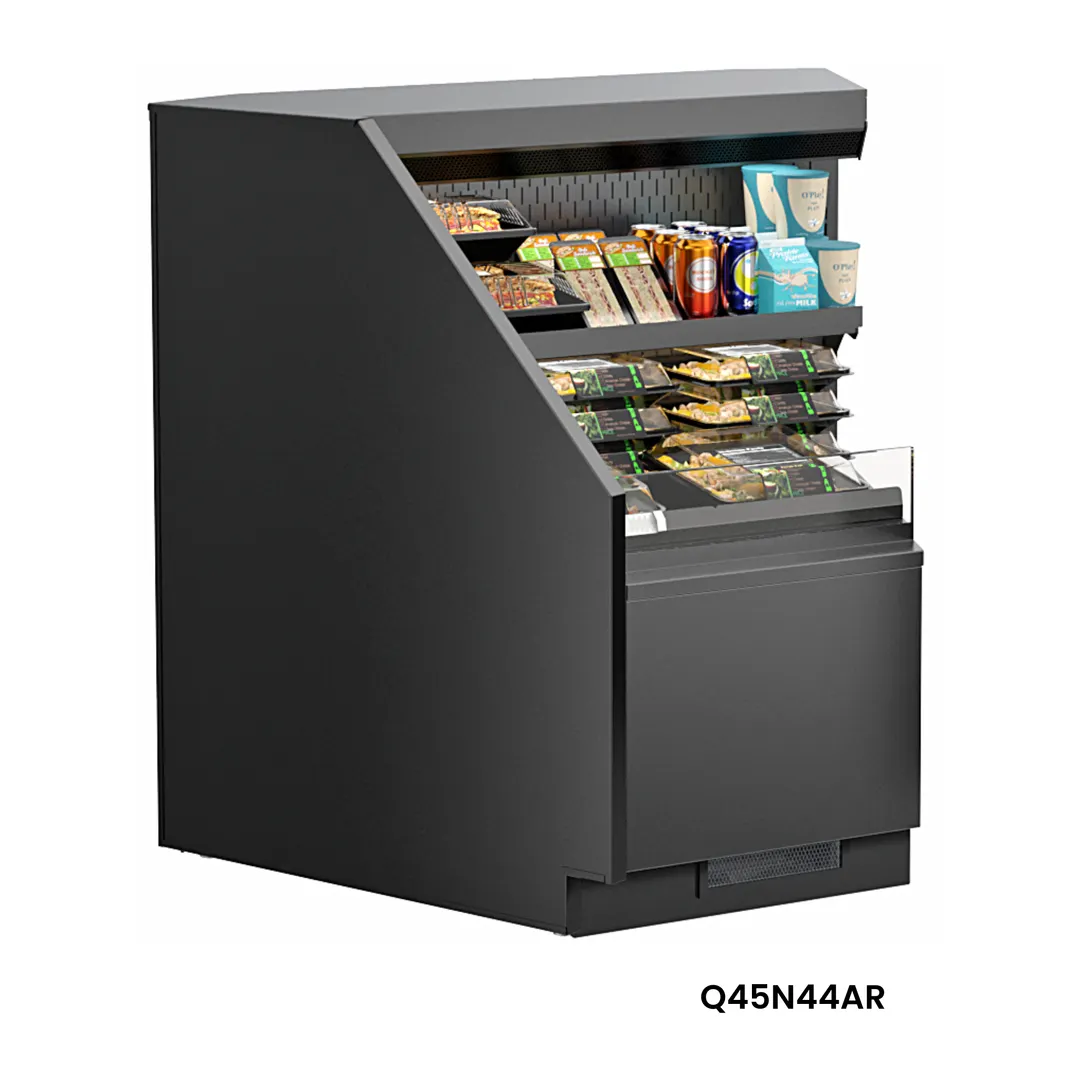 Structural Concepts Q45N44AR - 44-3/4"W x 32-3/4"D x 42-3/4"H Open Air Merchandiser, Black Finish