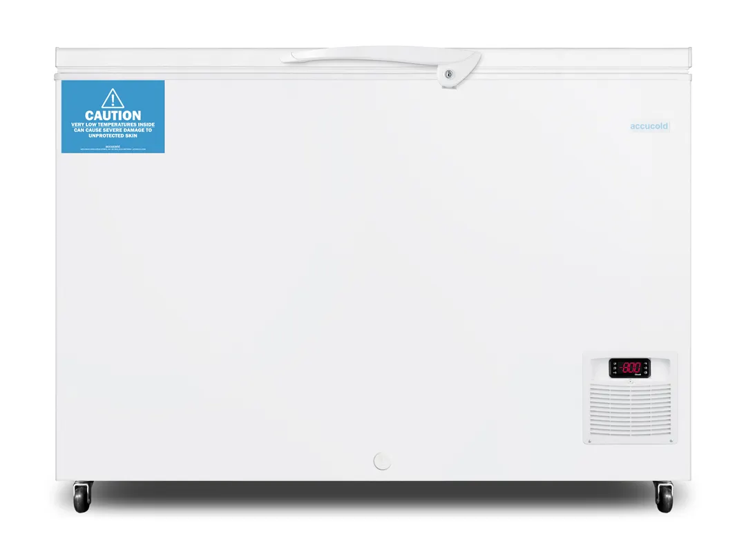 Accucold LAB31 Chest Freezer, 11.1 cu.ft, -50 to -86°C, White Exterior, Lift‑Up Door, Thermostat