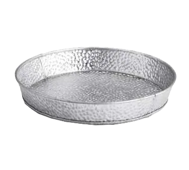 TableCraft Products GP8 Galvanized Dinner Platter, 8-1/4" Dia x 1-1/4" H, Round, Wash Only, Steel