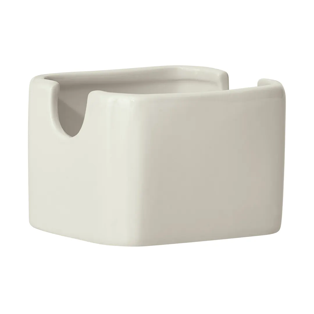 Winco ASD-3-AW - Porcelain Sugar Packet Holder, 3.5" W x 2.75" D x 2.5" H, American White, 1 Dozen