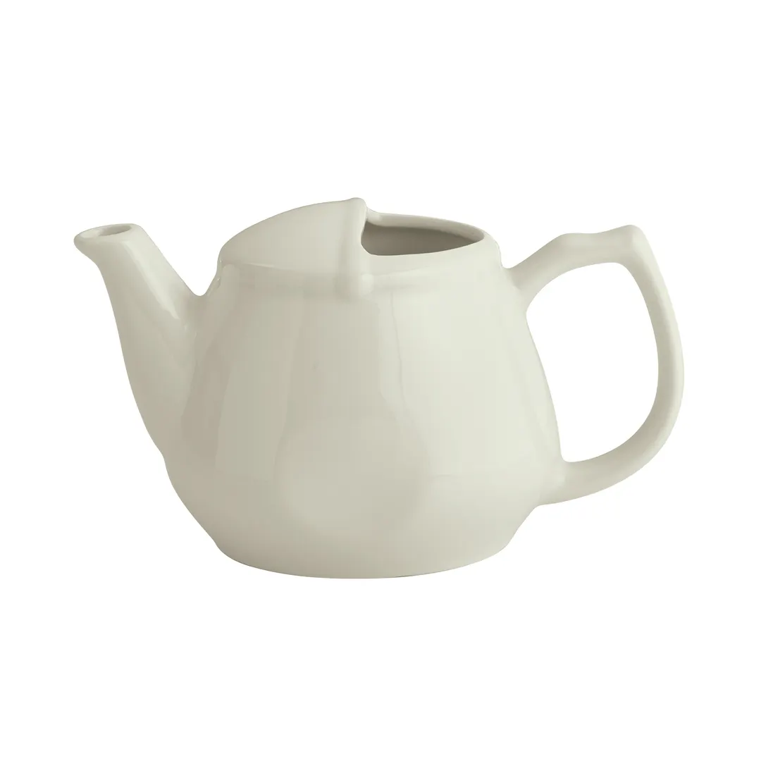 Winco ATP-15-AW China Coffee Pot/Teapot, 15 oz., 4"W x 6.5"D x 3.5"H, Porcelain, White - 1 Dozen