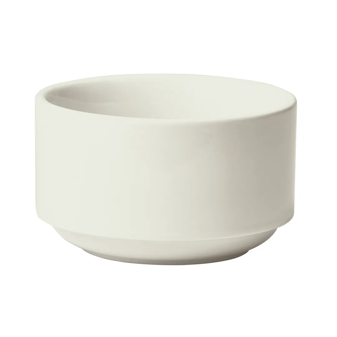 Winco BBC-12-AW - Birkhall 12‑Oz Bouillon Cup, 4" W x 4" D x 2‑3/8" H, Porcelain, American White - 1 Dozen