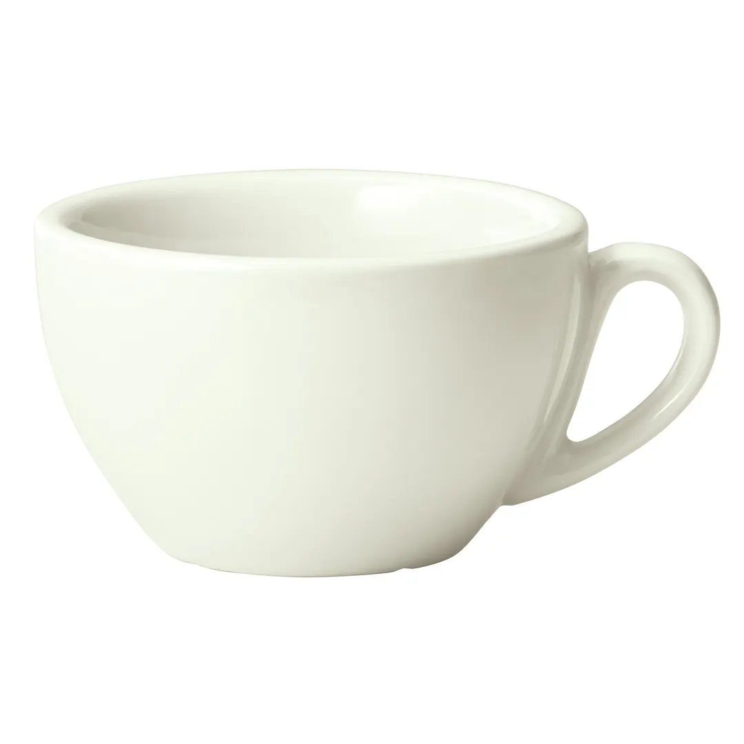 Winco BCC-75S-AW China Cup, 7.5 Oz (3-3/4" W x 3-3/4" D x 2" H) White Porcelain, Stackable - 1 Dozen