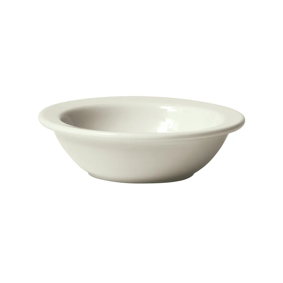 Winco BFD-5NR-AW - 5 oz American White Porcelain Round Fruit Bowl, 4" x 4" x 1" Narrow Rim, 1 Dozen