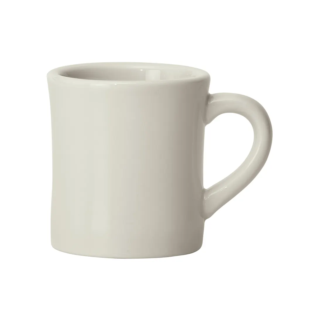 Winco BMC-75-AW China Mug, 7.5 Oz (1/12) Porcelain, American White, 3¼" W x 3¼" D x 3⅞" H - 1 Dozen