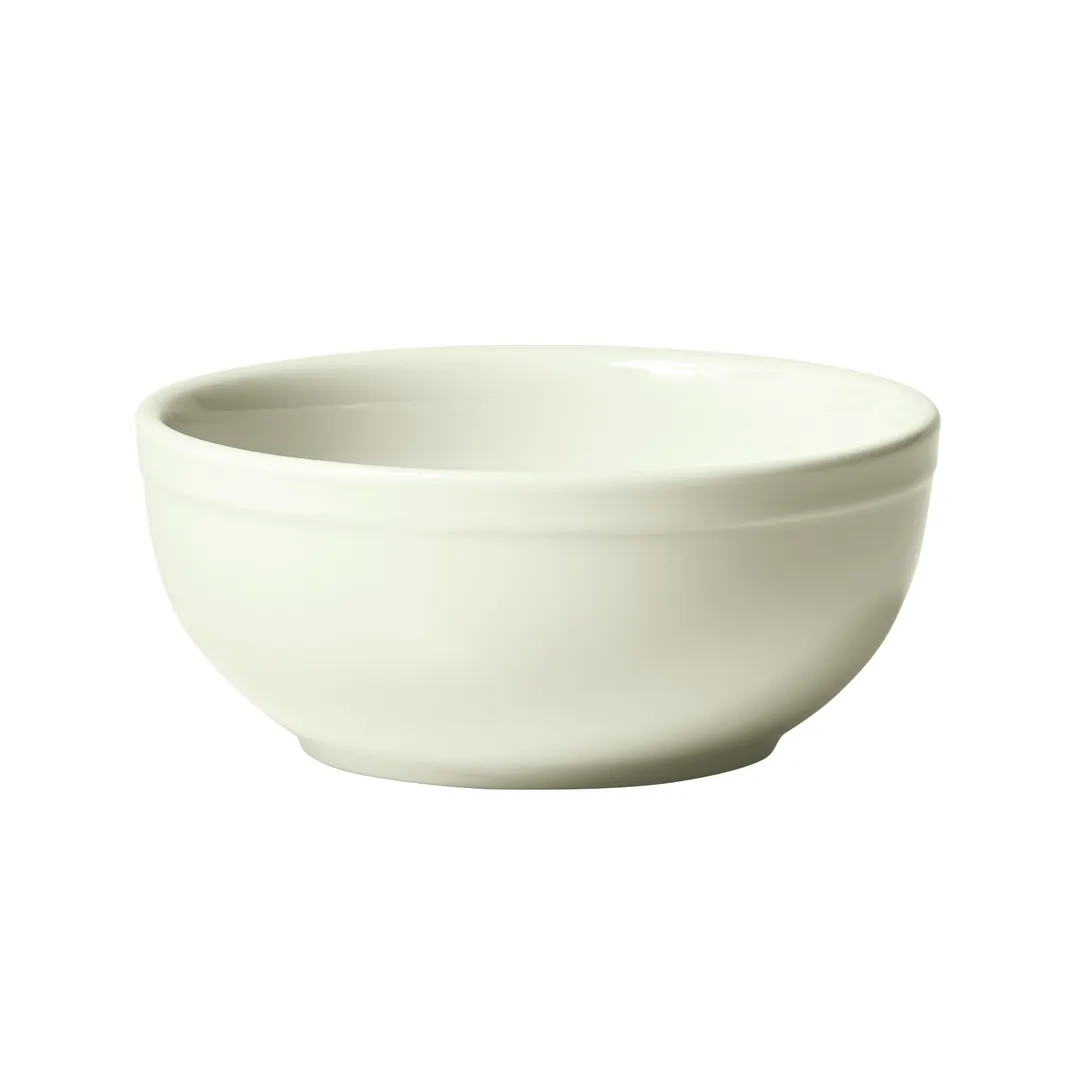 Winco BNR-125-AW - 12.5 oz Round Porcelain Bowl, 5" Diameter, White Finish, Nappy Type - 1 Dozen