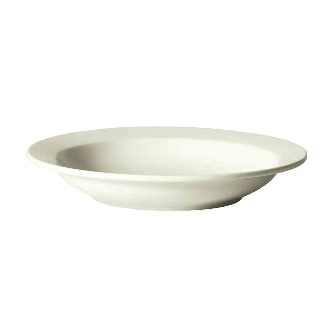 Winco BPB-24RE-AW - 24 oz Round Porcelain Pasta Bowl 11" x 2" American White Rolled Edge - 1 Dozen