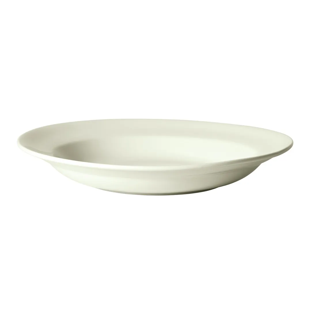 Winco BPB-26RE-AW - 26 oz Porcelain Pasta Bowl, 12" Diameter, White, Rolled Edge - 1 Dozen