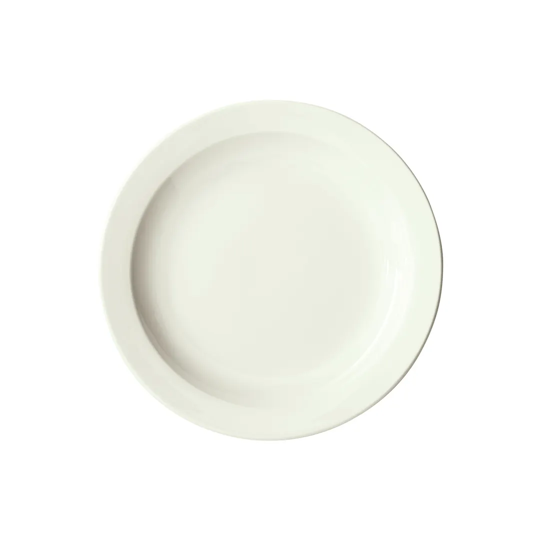Winco BPR-725NR-AW Plate, 7.25" Diameter Round Porcelain, American White Narrow Rim - 1 Dozen