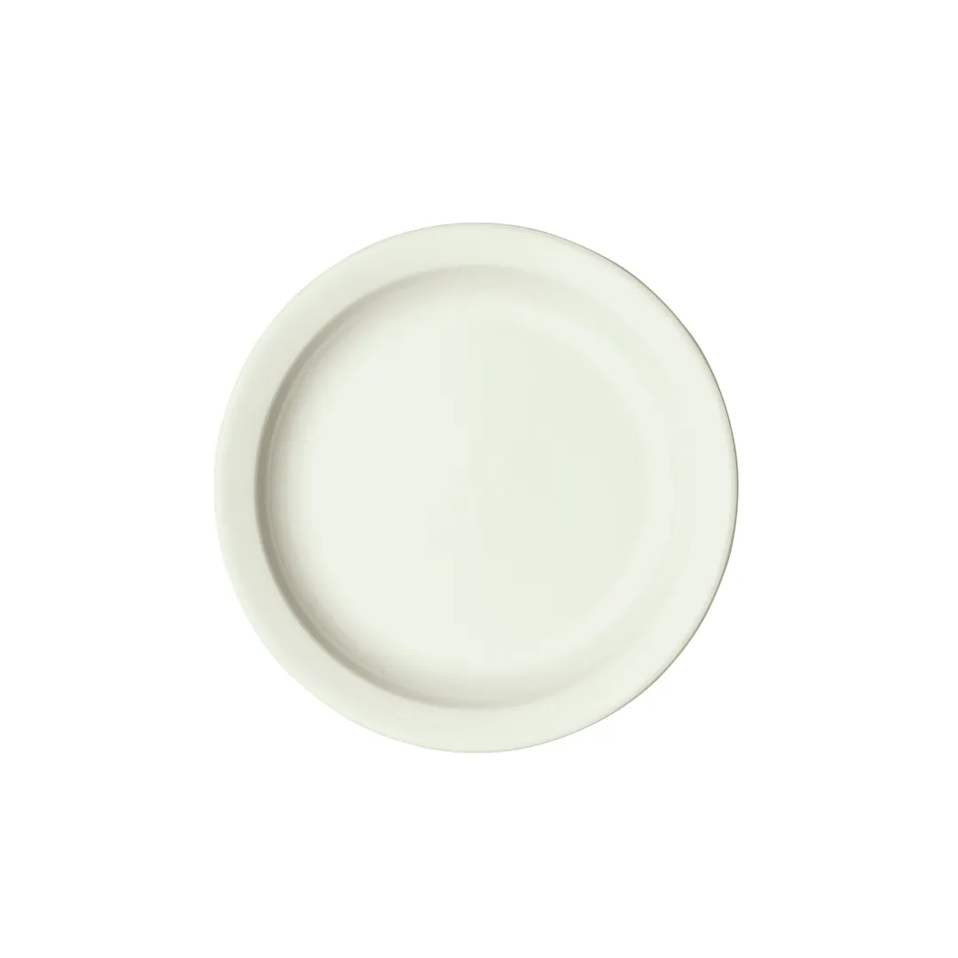 Winco BPR-825NR-AW China Plate, 8"¼ Round Porcelain Plate, American White Narrow Rim - 1 Dozen