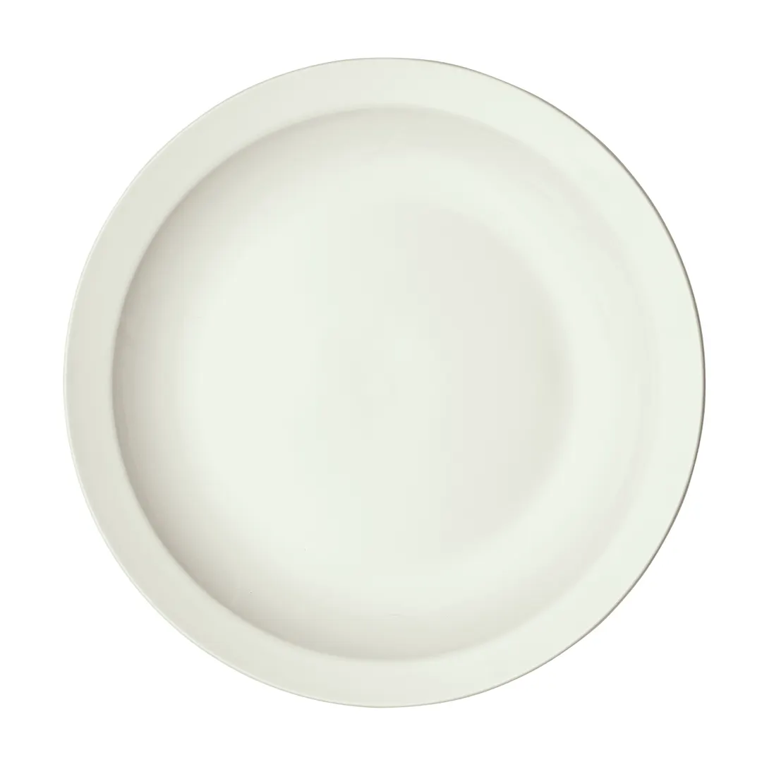 Winco BPR-9NR-AW China Plate - 9" x 9" Round Porcelain Plate, American White, Narrow Rim - 1 Dozen