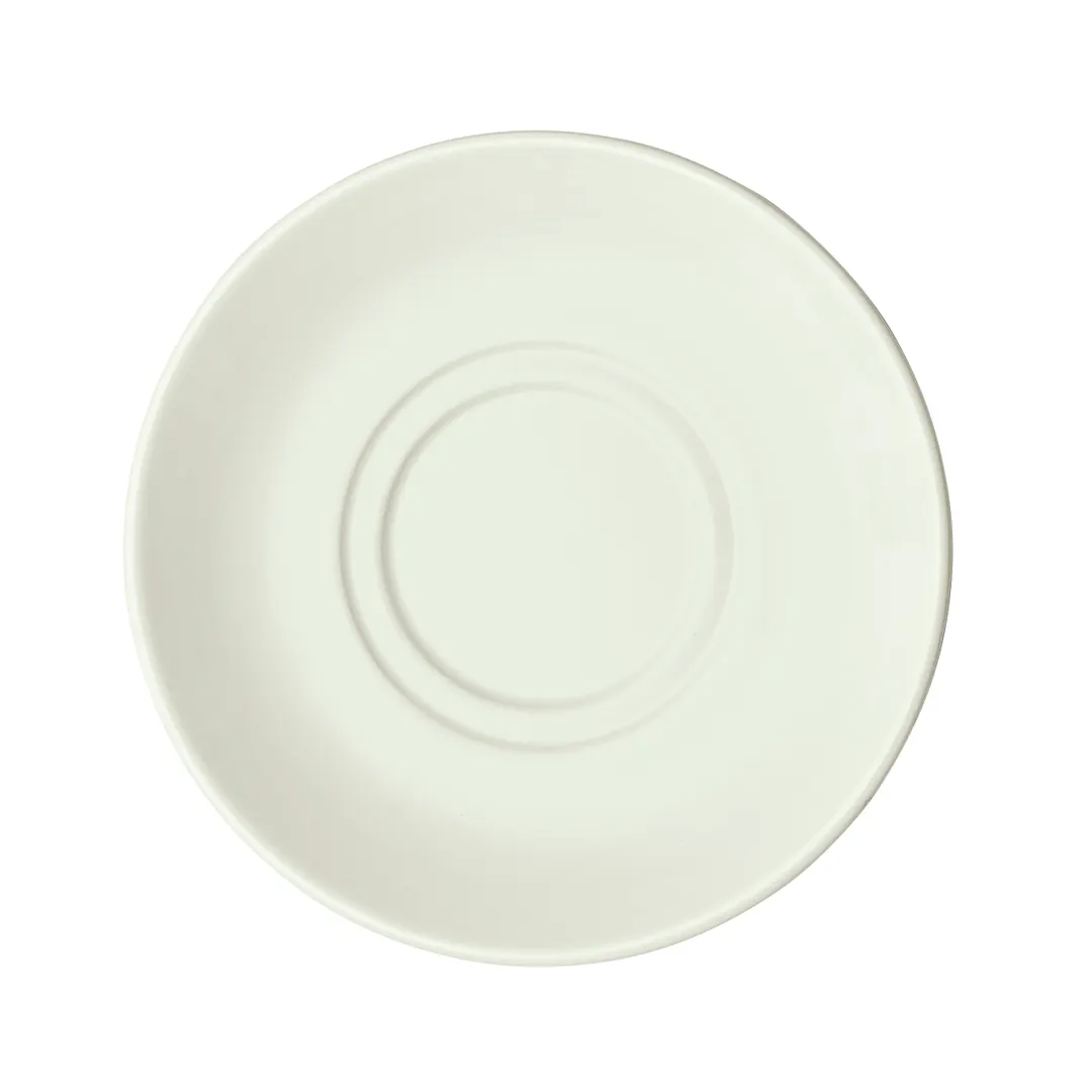 Winco BSC-6RE-AW - Round Porcelain China Saucer, 6" Diameter, American White Finish, 1 Dozen