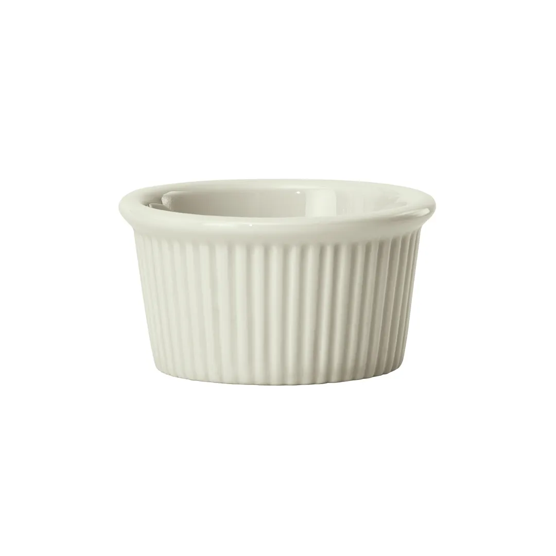 Winco FRR-275-AW Ramekin Sauce Cup, 2.75 oz, 2.75" x 2.75" x 1.5" Porcelain White - 1 Dozen