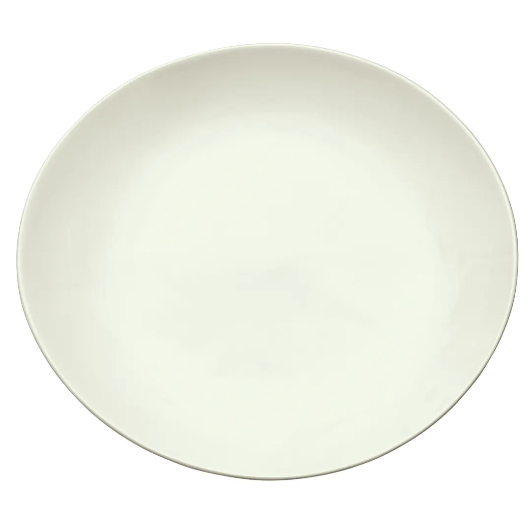 Winco OKP-12PL-AW Oval Porcelain China Platter, 12" x 10.5" x 1.5" American White, 1 Dozen