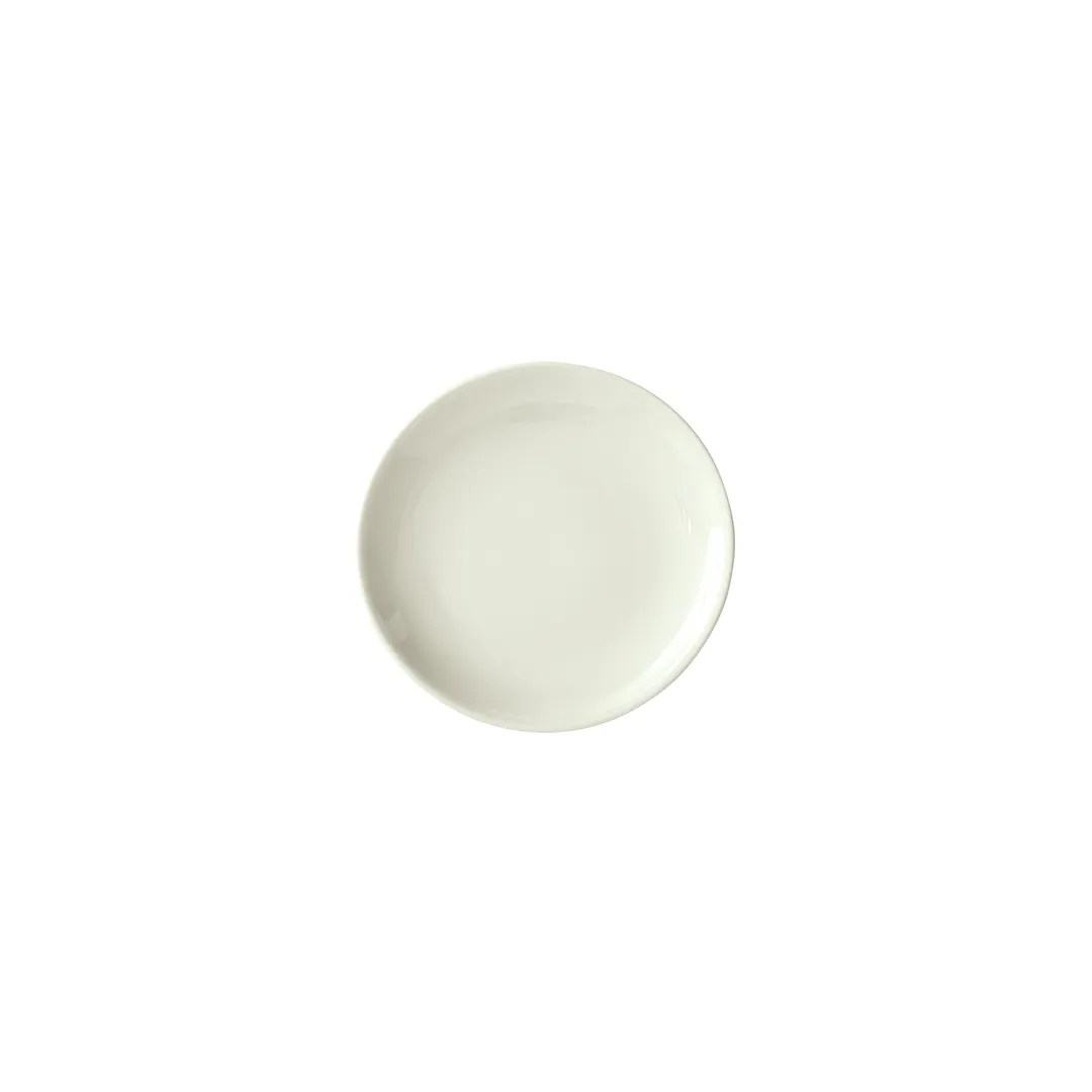 Winco OKP-6-AW 6" Round Porcelain China Plate, American White Coupe Rim - 1 Dozen