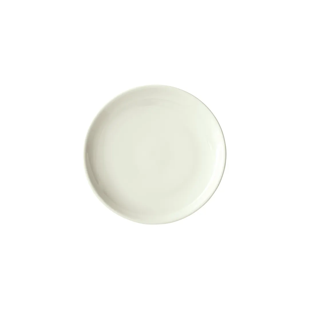 Winco OKP-8-AW - 8" Round Porcelain China Plate, American White Coupe Rim, Dinnerware Set, 1 Dozen