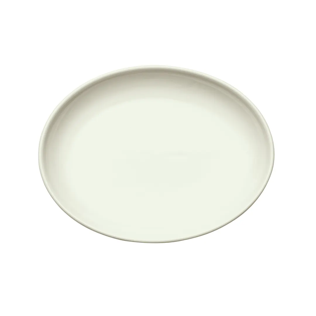 Winco OKP-95PL-AW Oval Porcelain China Platter, 9½" W x 7¼" D x 1¼" H, American White Finish, 1 Dozen