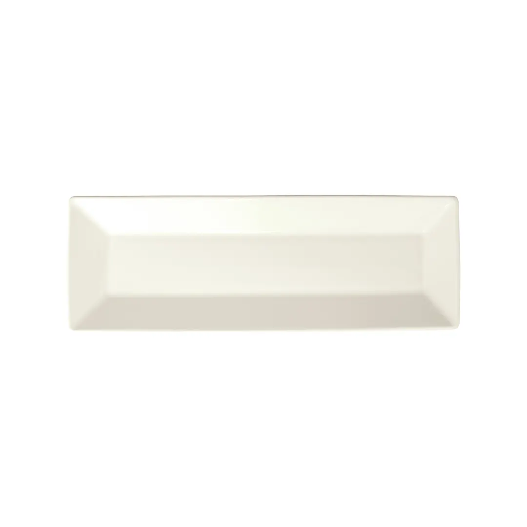 Winco RPR-12-AW - Porcelain Platter 12" x 4" x 0.75", American White, Royalsquare - 1 Dozen