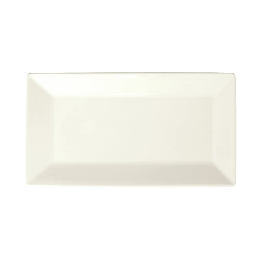 Winco RPR-13-AW China Platter, 13" x 7-1/4" x 1", Porcelain, American White - 1 Dozen