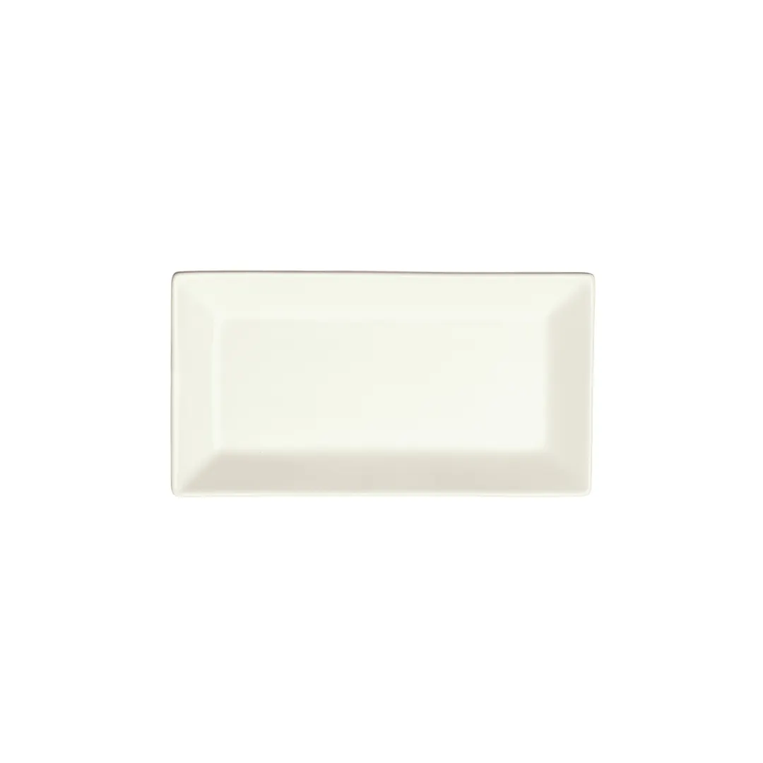 Winco RPR-85-AW - Rectangular Porcelain China Platter, 8½" W x 4½" D x ¾" H, White Finish, 1 Dozen