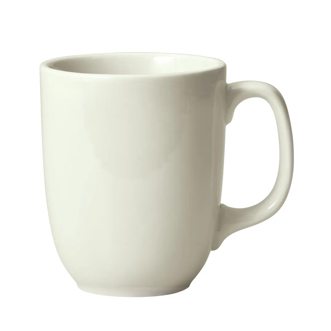Winco SMC-15-AW China Mug, 15 oz 14-16 oz White Porcelain, 3½" W x 3½" D x 4¼" H, - 1 Dozen