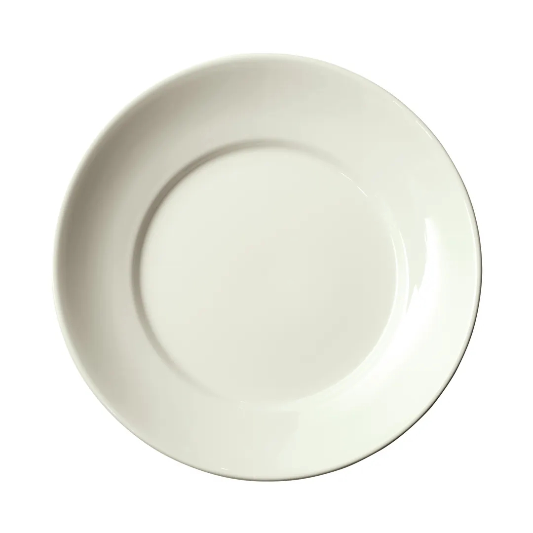 Winco SPR-105-AW China Dinner Plate, 10.5" Round Porcelain, American White - 1 Dozen