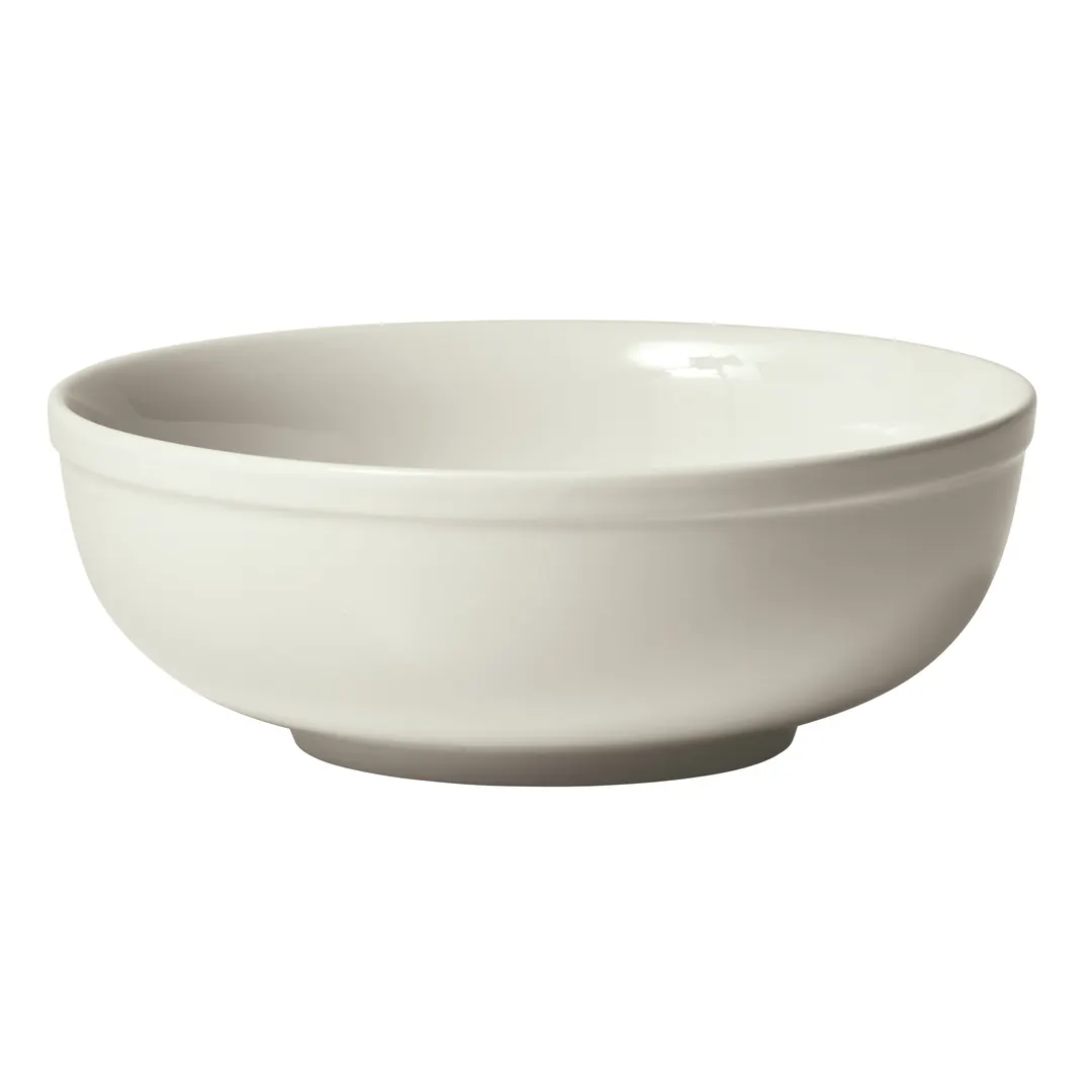 Winco SSB-488-AW - 48 oz (1.5 qt) Round Porcelain Soup Bowl, 8" Diameter, White Finish - 1 Dozen
