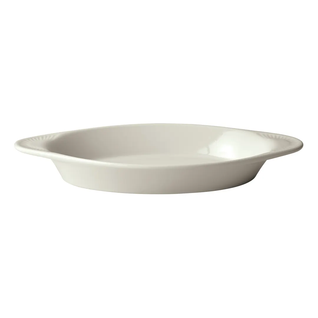 Winco WRD-20-AW China Souffle Bowl, 20 oz (6-1/8" W x 12" D x 1-5/8" H) Porcelain White - 1 Dozen