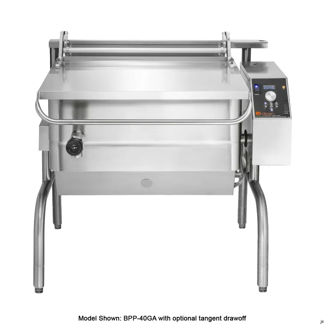 Groen BPP-40GC2T 40-Gallon Gas Tilt Skillets Braising Pan, Cook2Temp Controls, 144.000 BTU