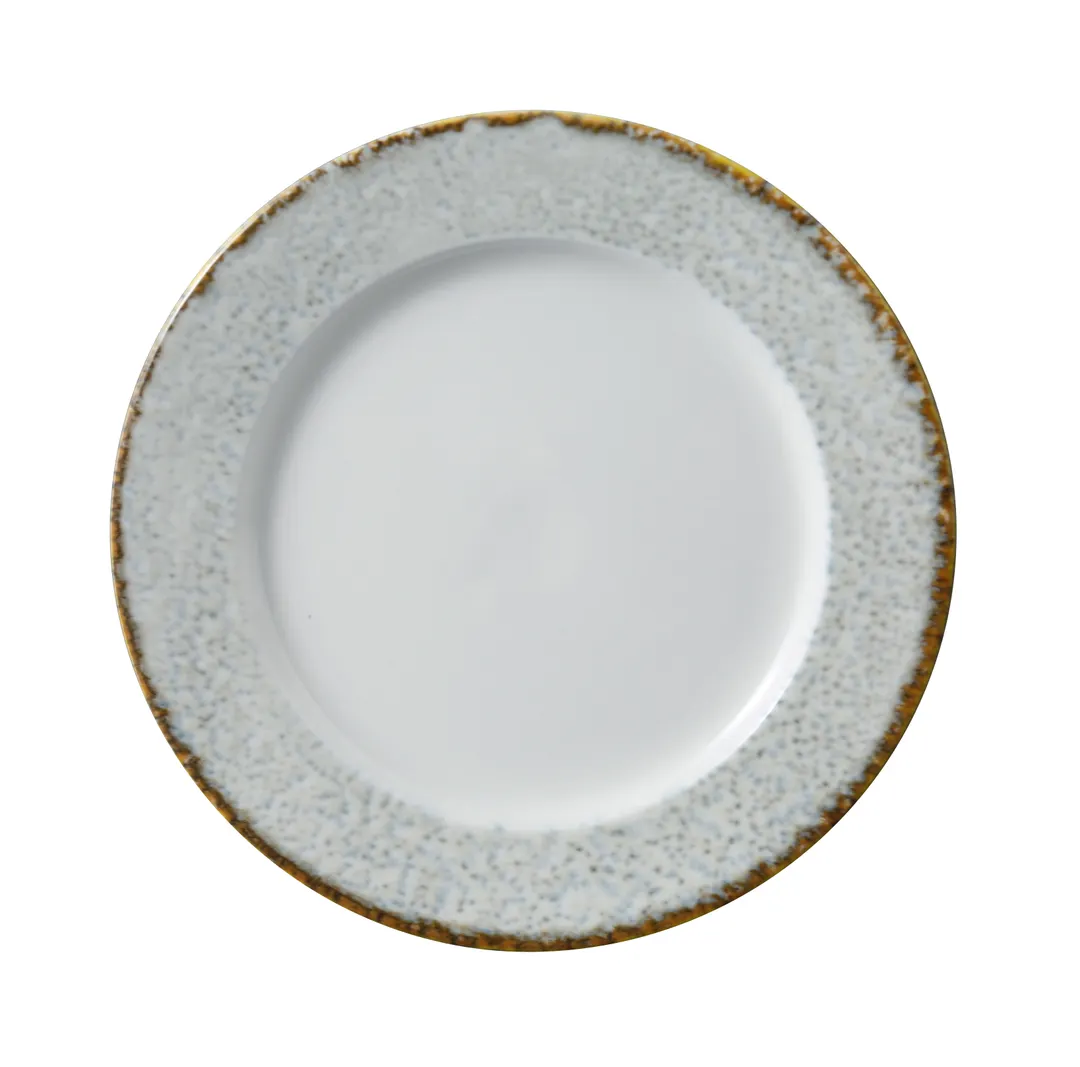 Yanco IB-106 Iris Blue China Bread Plate, 6"1/8" Diameter, Dishwasher Microwave Safe - 1 Dozen