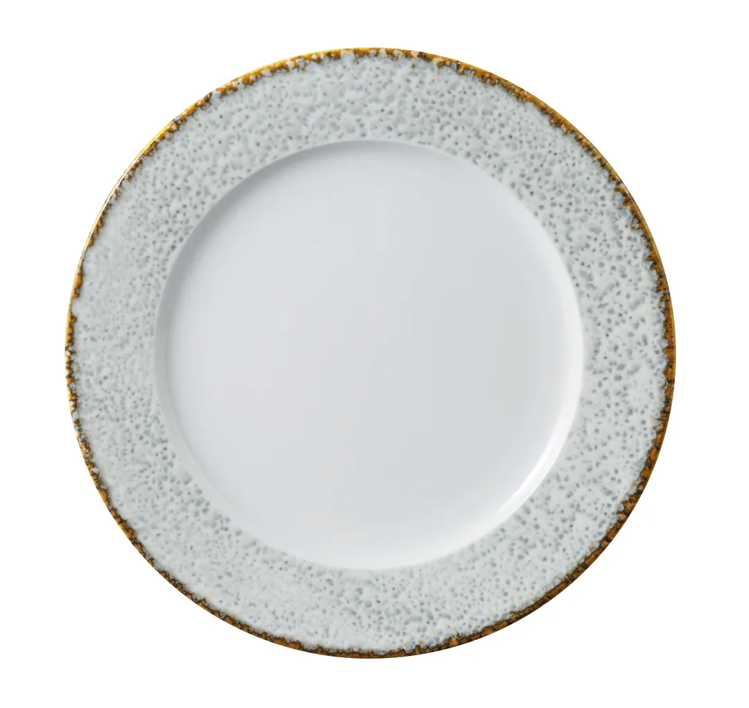 Yanco IB-110 Iris Blue China Plate, 10.250" Diameter Round, China Material, Blue Finish - 1 Dozen