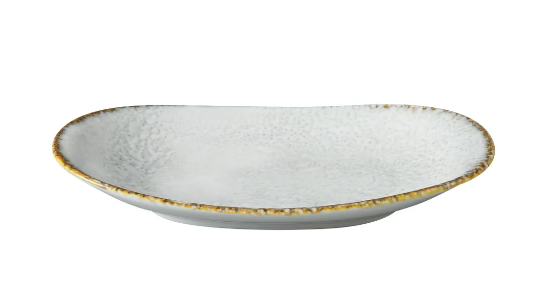 Yanco IB-409 Blue Fish China Plate, 9"1/8 x 4"7/8 x 1"1/4 Deep, Dishwasher Safe - 1 Dozen