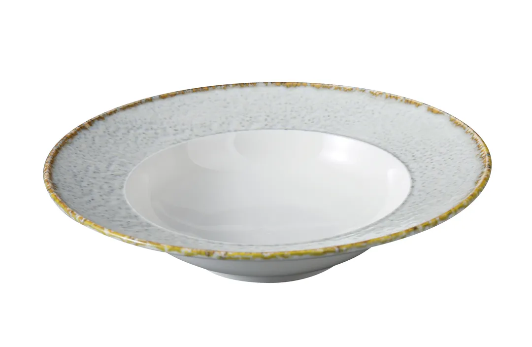Yanco IB-411 Iris Blue Pasta Bowl, 11" x 2.5", 25 oz China, Microwave Safe - 1 Dozen