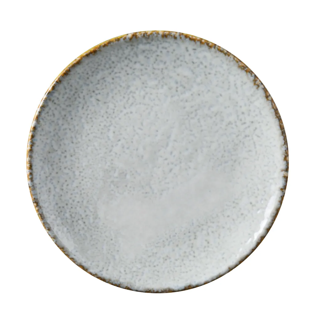 Yanco IB-706 Iris Blue China Plate, 6¼" x ¾" Round Coupe, Dishwasher/Microwave Safe - 1 Dozen