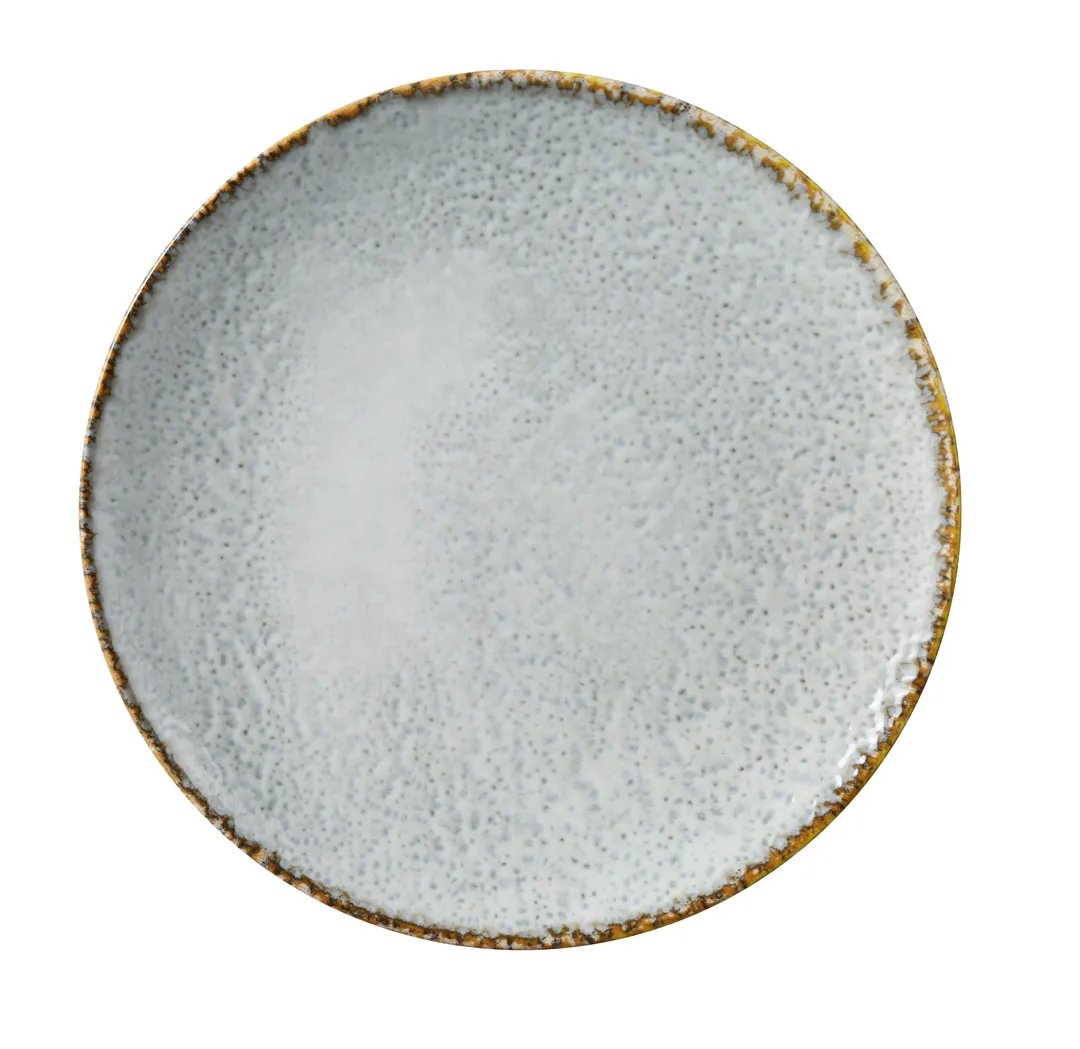 Yanco IB-710 Iris Blue China Plate, 10.25" Diameter Round Coupe, Dishwasher Safe - 1 Dozen