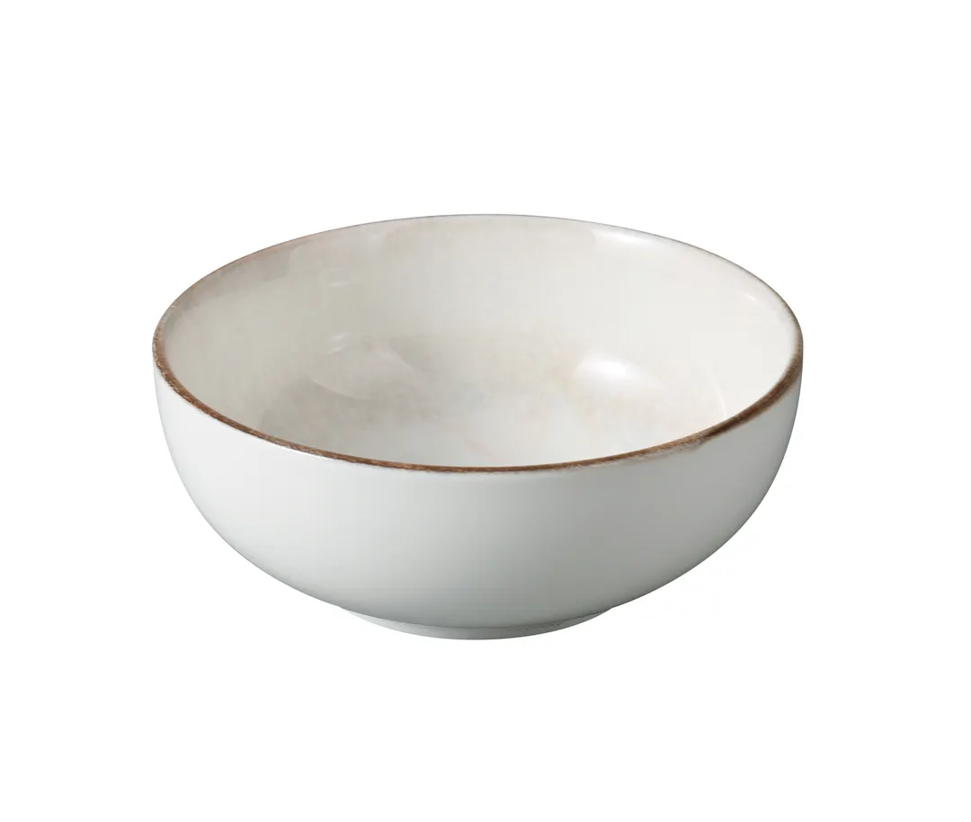 Yanco LE-506 - Legna Cereal Bowl, 6" x 2" 1/2, 22 oz, White & Brown China, Dishwasher Safe - 1 Dozen