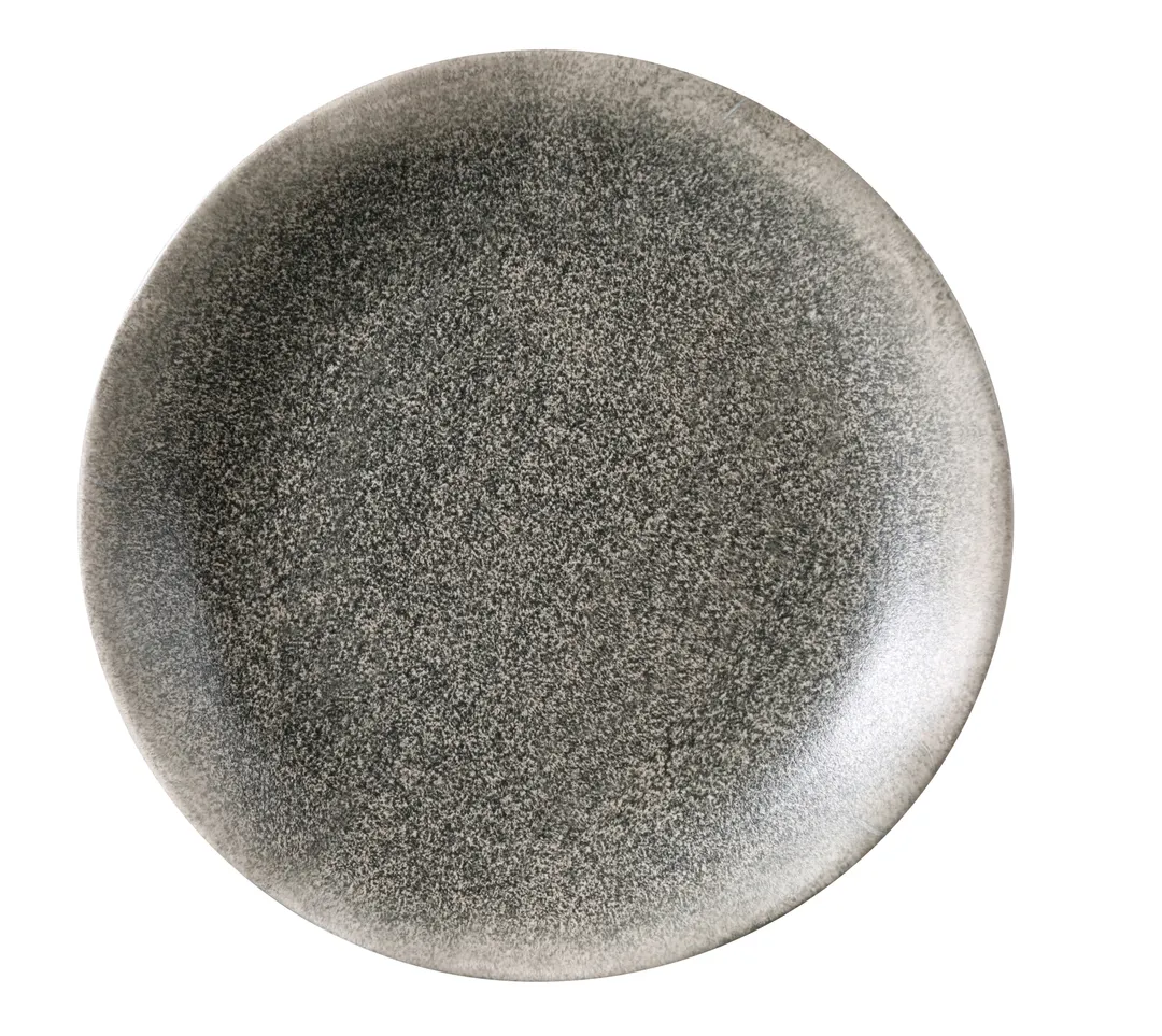 Yanco MI-110 - 10½" Round Gray Melamine Plate, Break‑Resistant, 24‑Count Pack - 1 Dozen