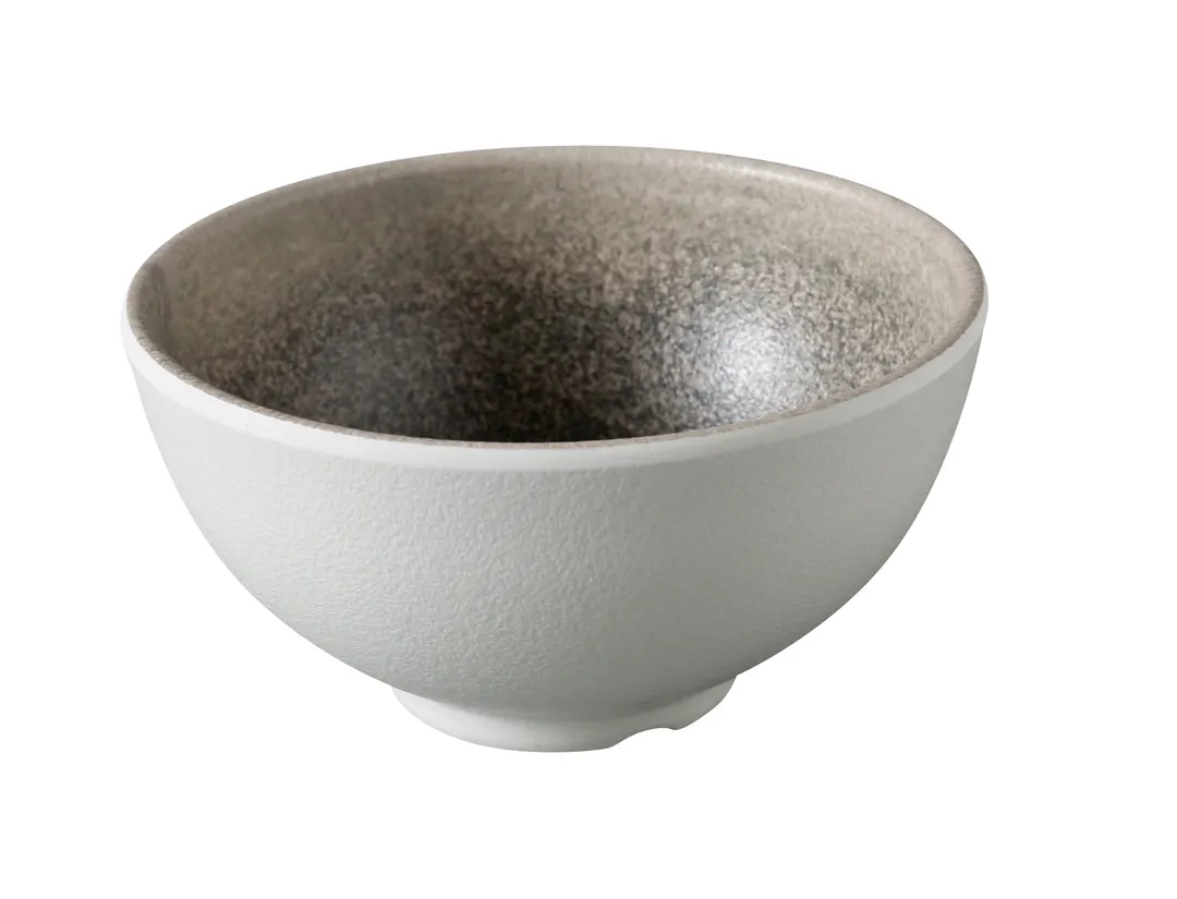 Yanco MI-504 - Gray Round Melamine Bowl, 4.5" x 2.25", 10 oz, Dishwasher Safe - 1 Dozen