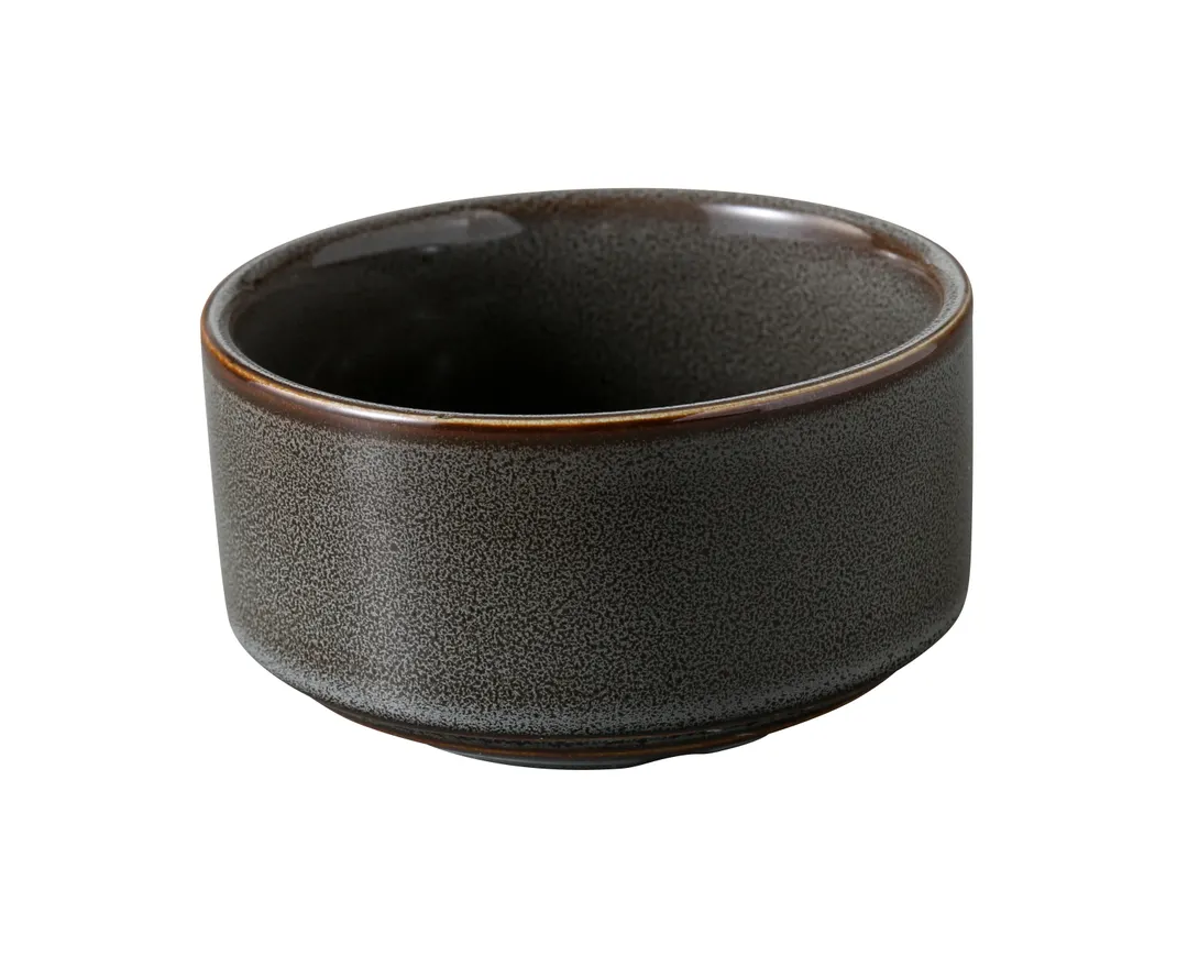 Yanco PK-504 - Peacock 10 Oz Gray China Soup Cup, 4" x 2 1/8", Dishwasher & Microwave Safe - 1 Dozen