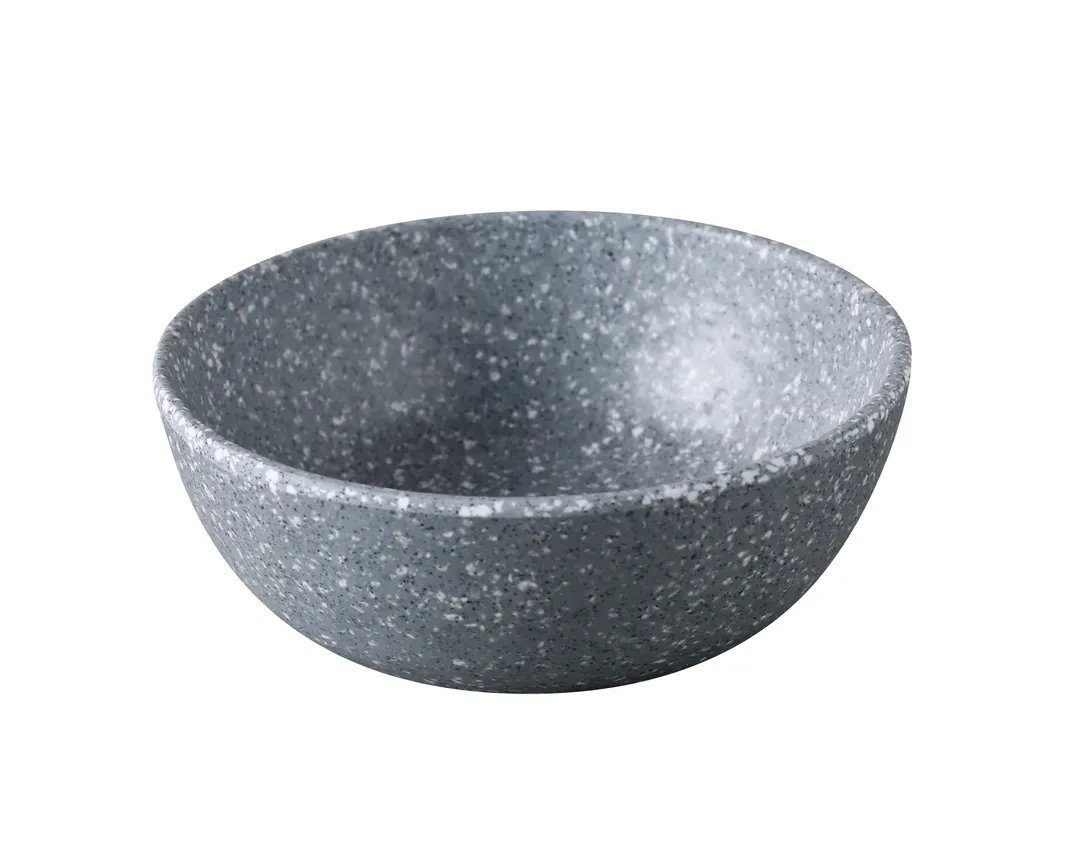 Yanco ST-305 - Round Plastic Bowl, 5" x 1¾" (12 oz) Gray Melamine, Dishwasher Safe - 1 Dozen